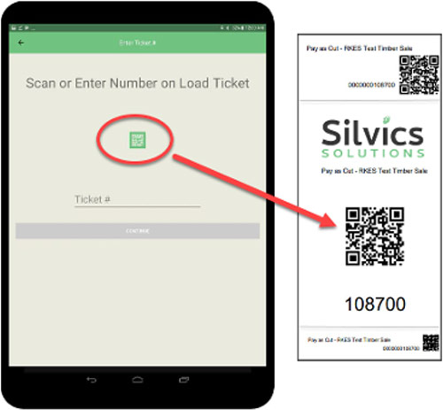 Scanning a LoadBOSS eticket QR code